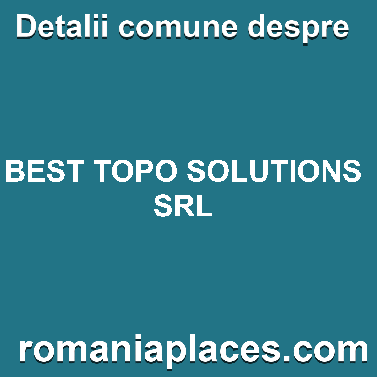 BEST TOPO SOLUTIONS SRL
