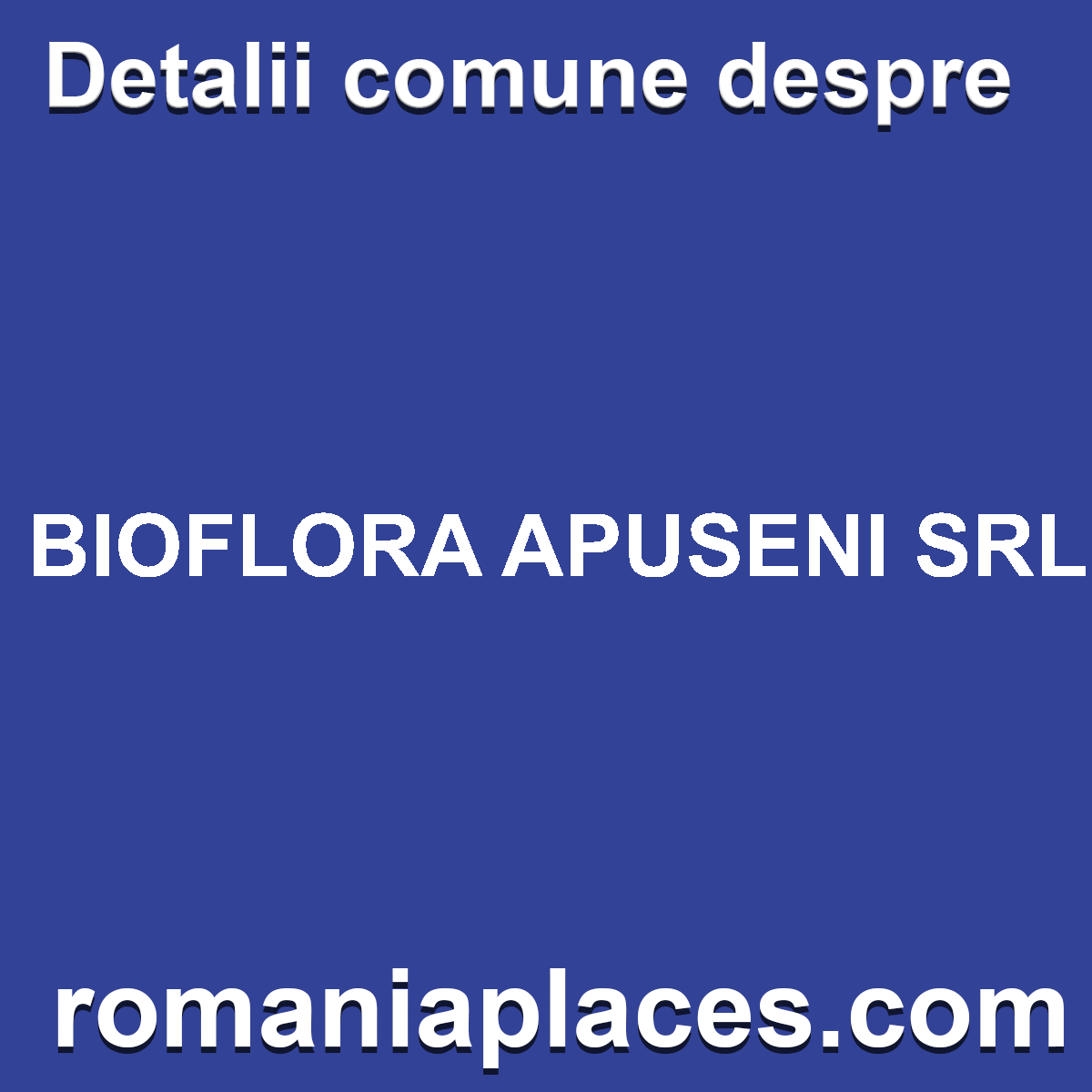 BIOFLORA APUSENI SRL