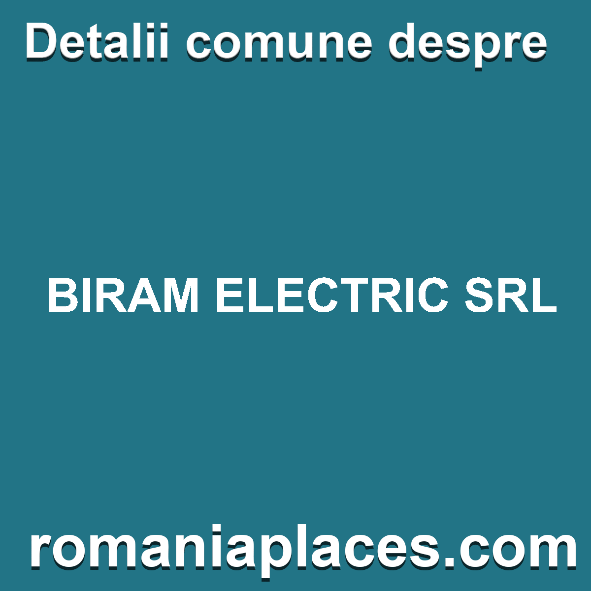 BIRAM ELECTRIC SRL