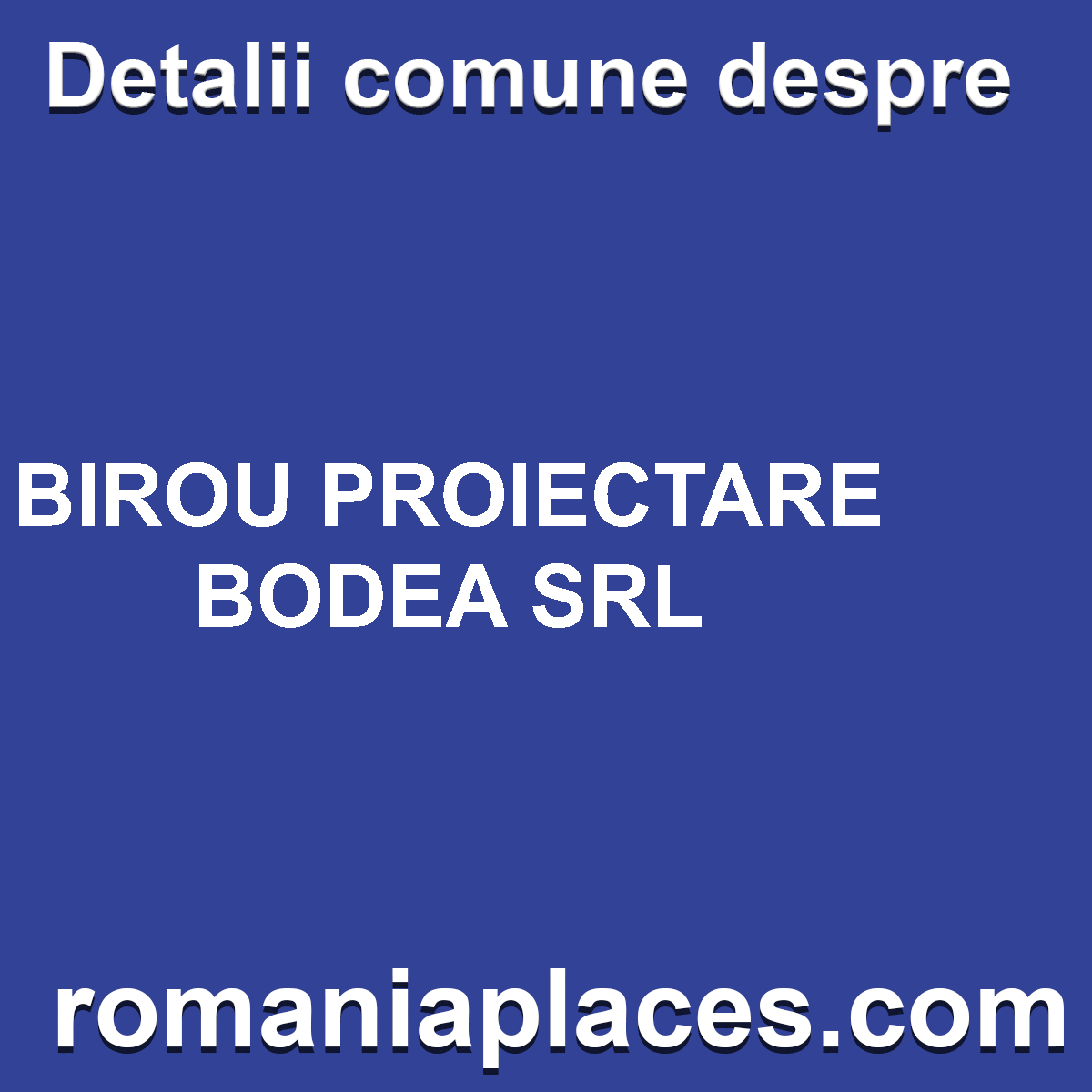 BIROU PROIECTARE BODEA SRL