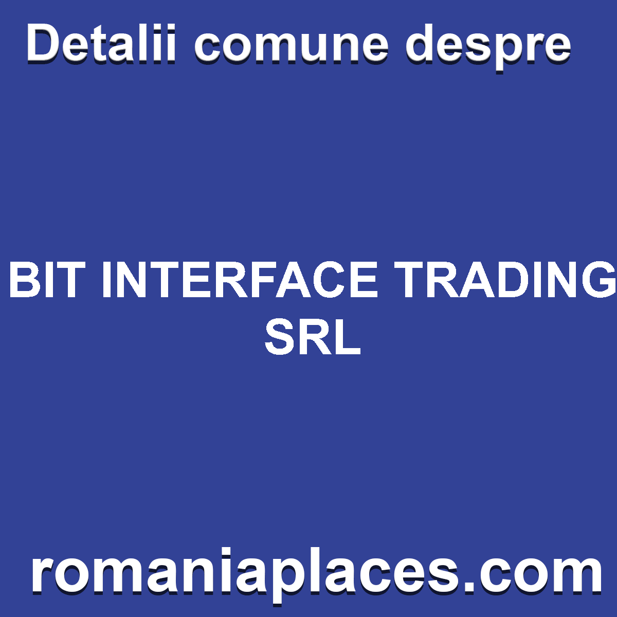 BIT INTERFACE TRADING SRL