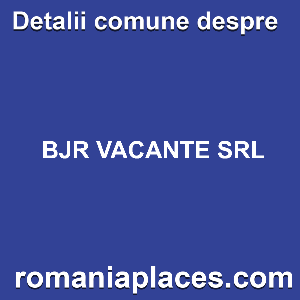 BJR VACANTE SRL