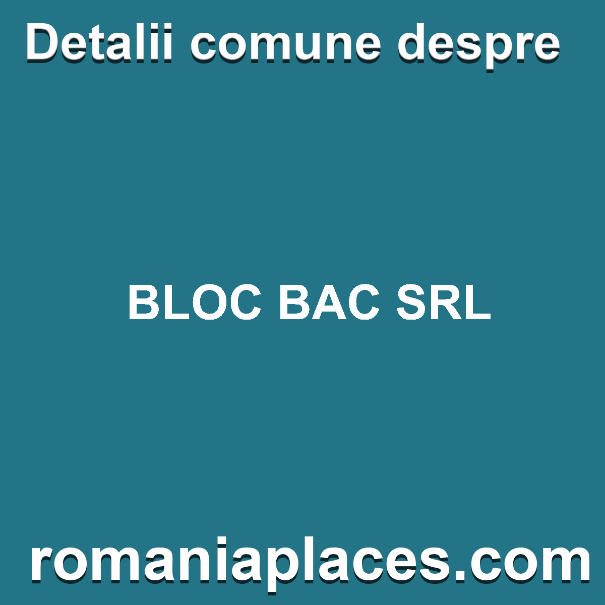 BLOC BAC SRL