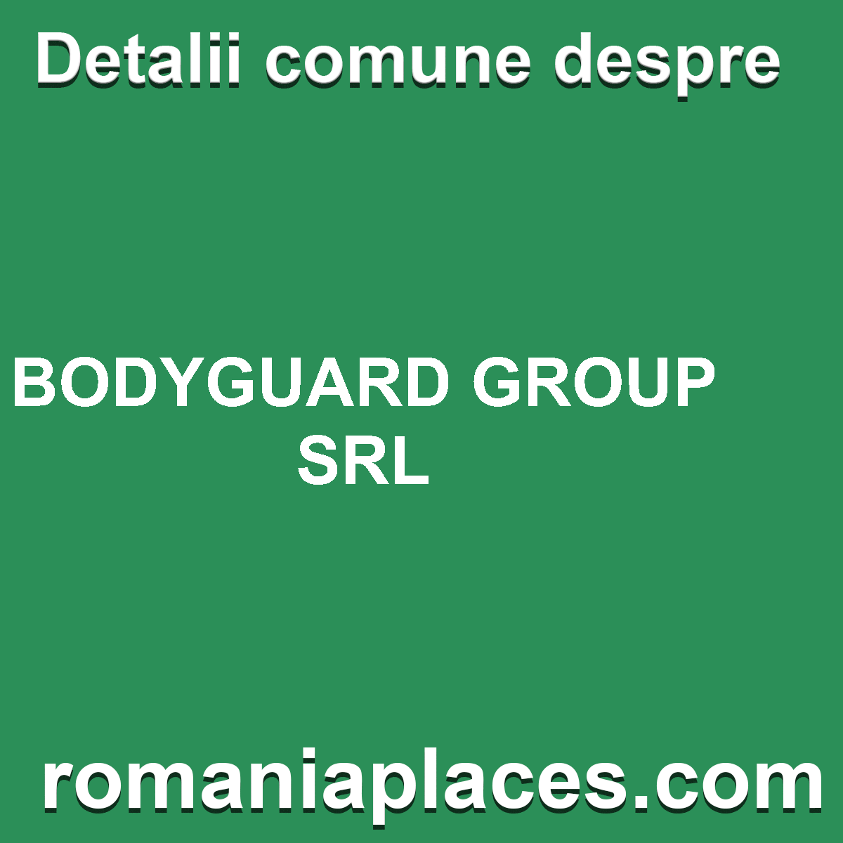 BODYGUARD GROUP SRL