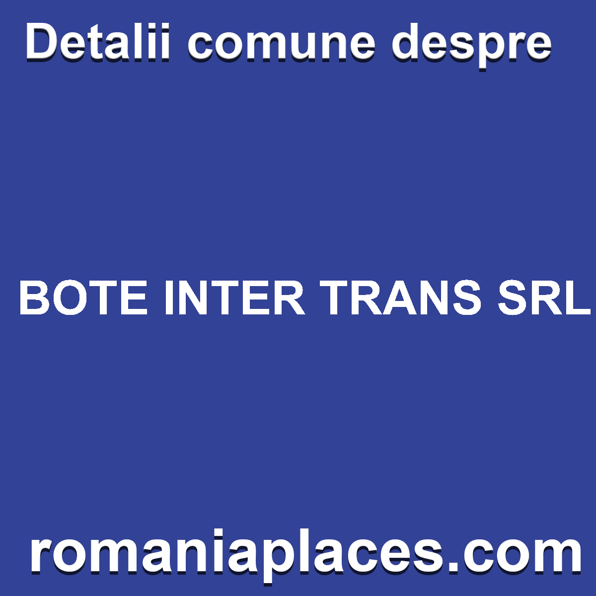 BOTE INTER TRANS SRL