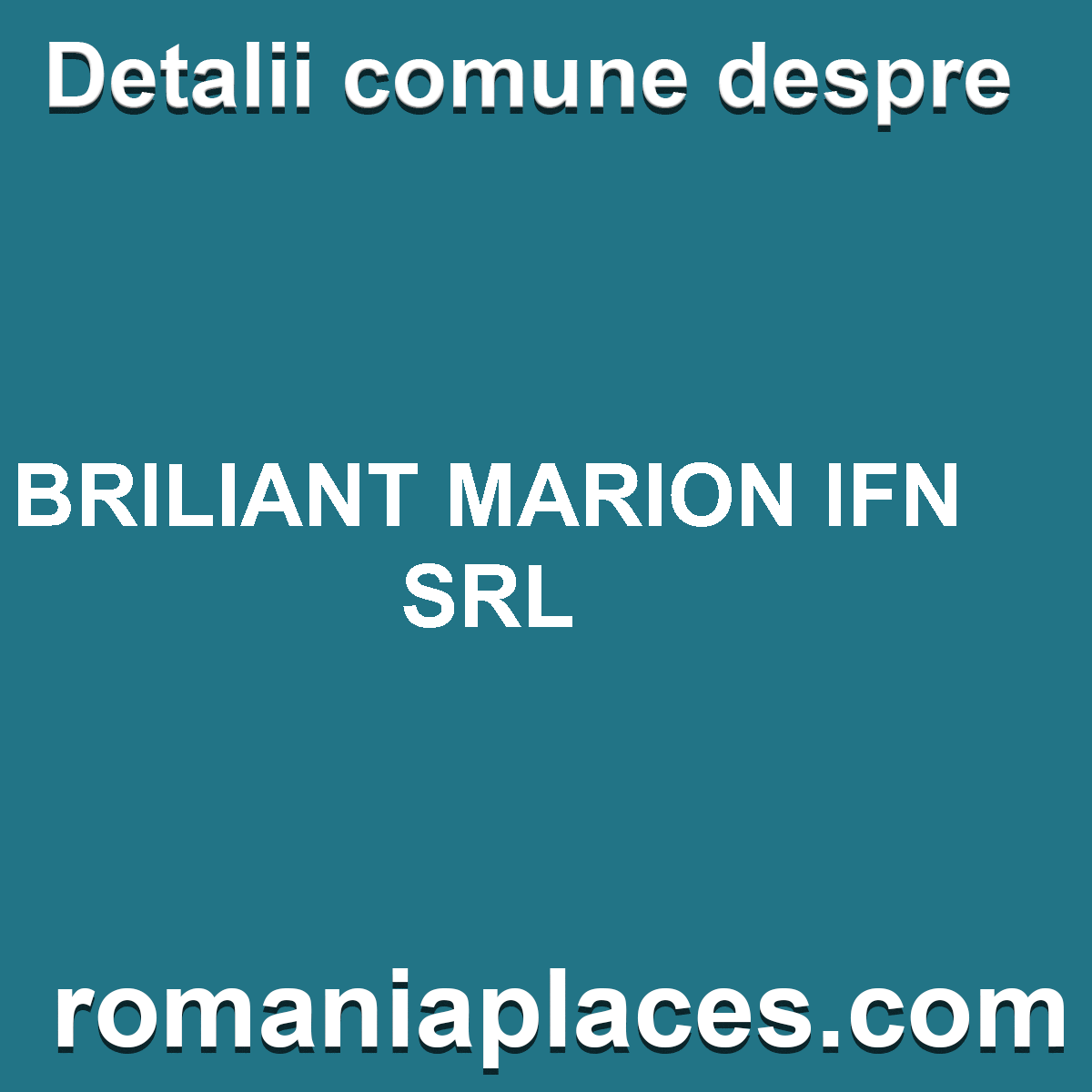 BRILIANT MARION IFN SRL