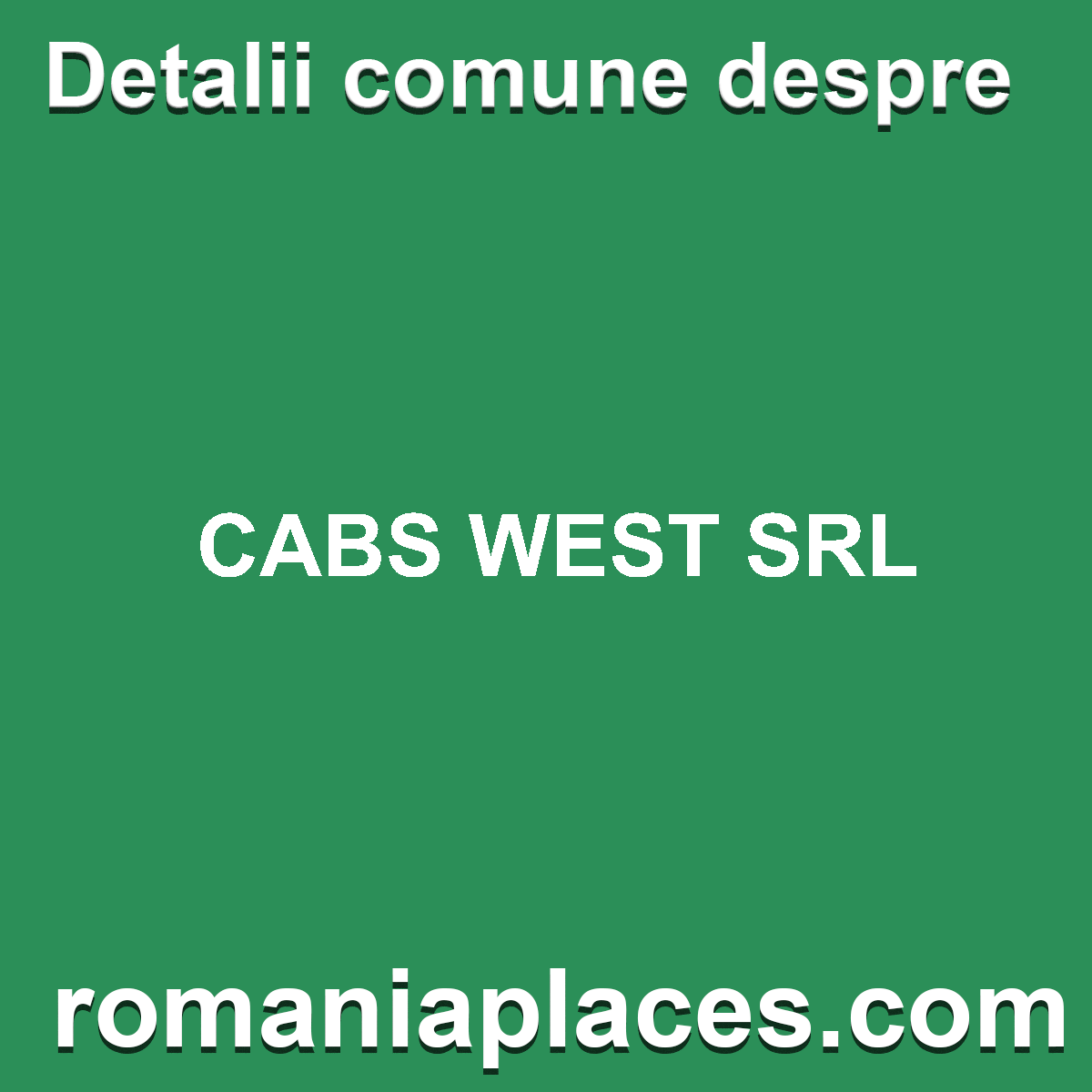 CABS WEST SRL