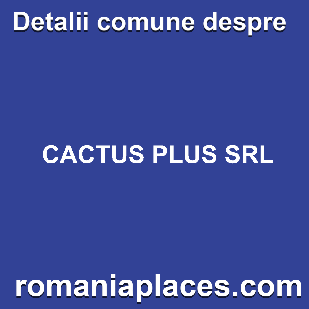CACTUS PLUS SRL