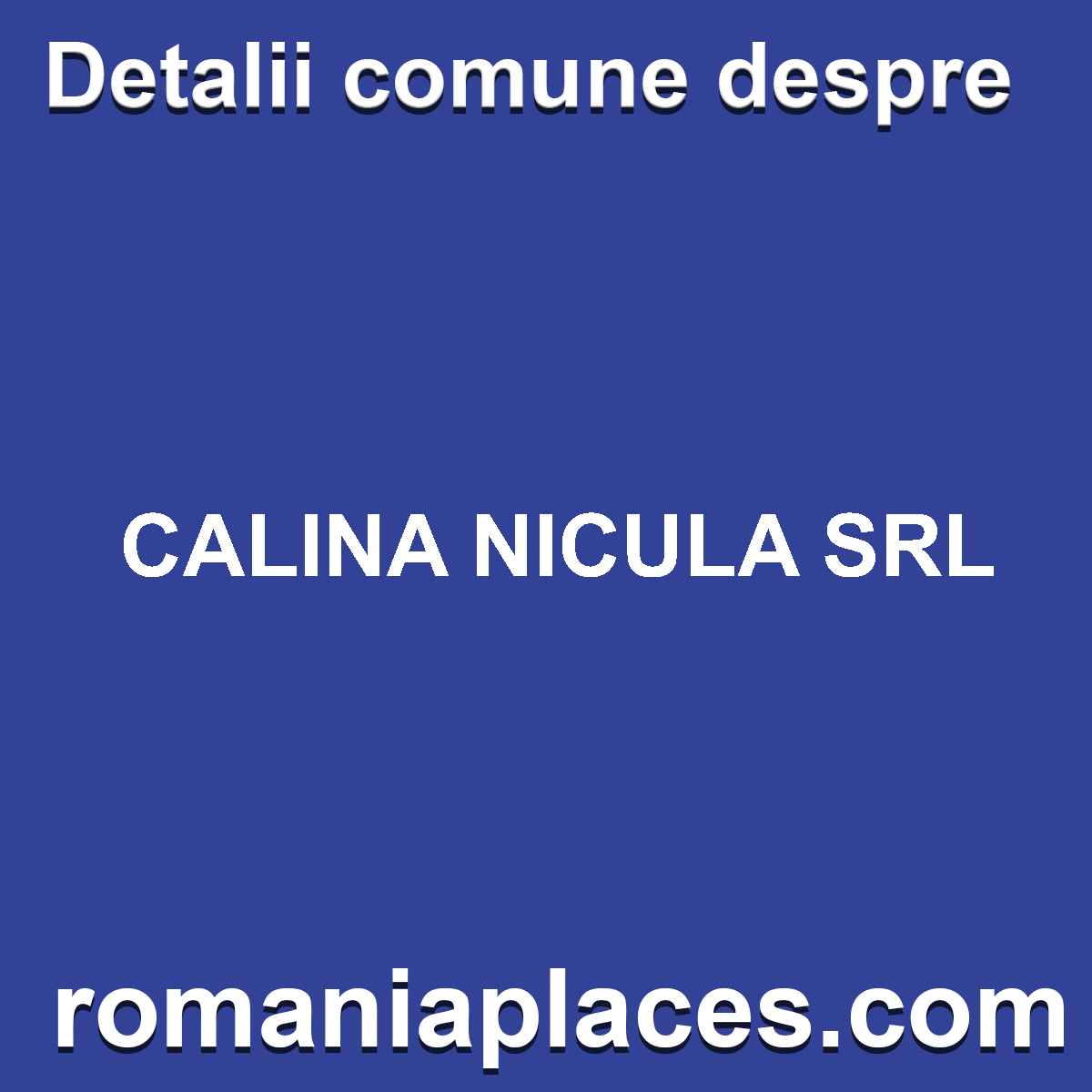 CALINA NICULA SRL