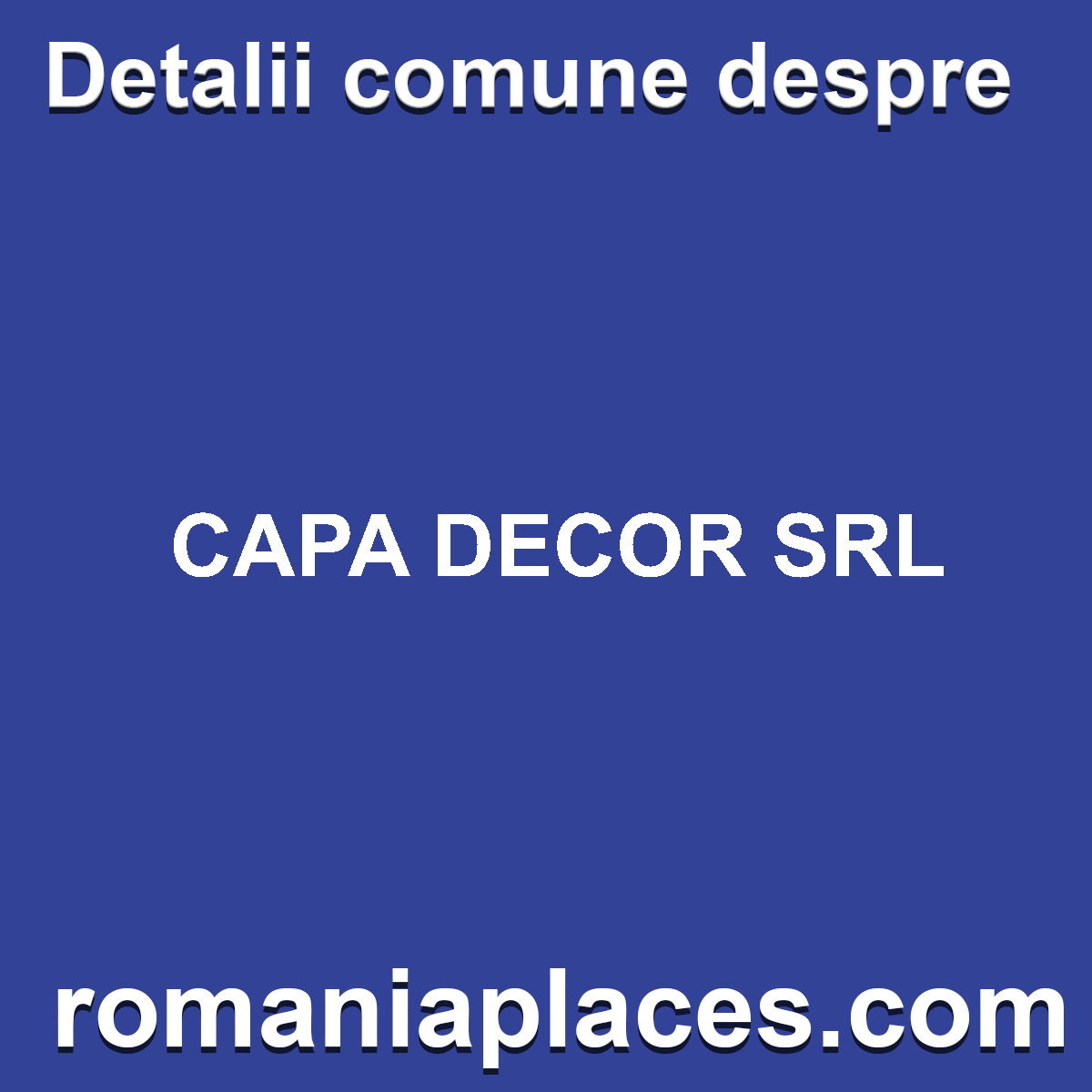 CAPA DECOR SRL