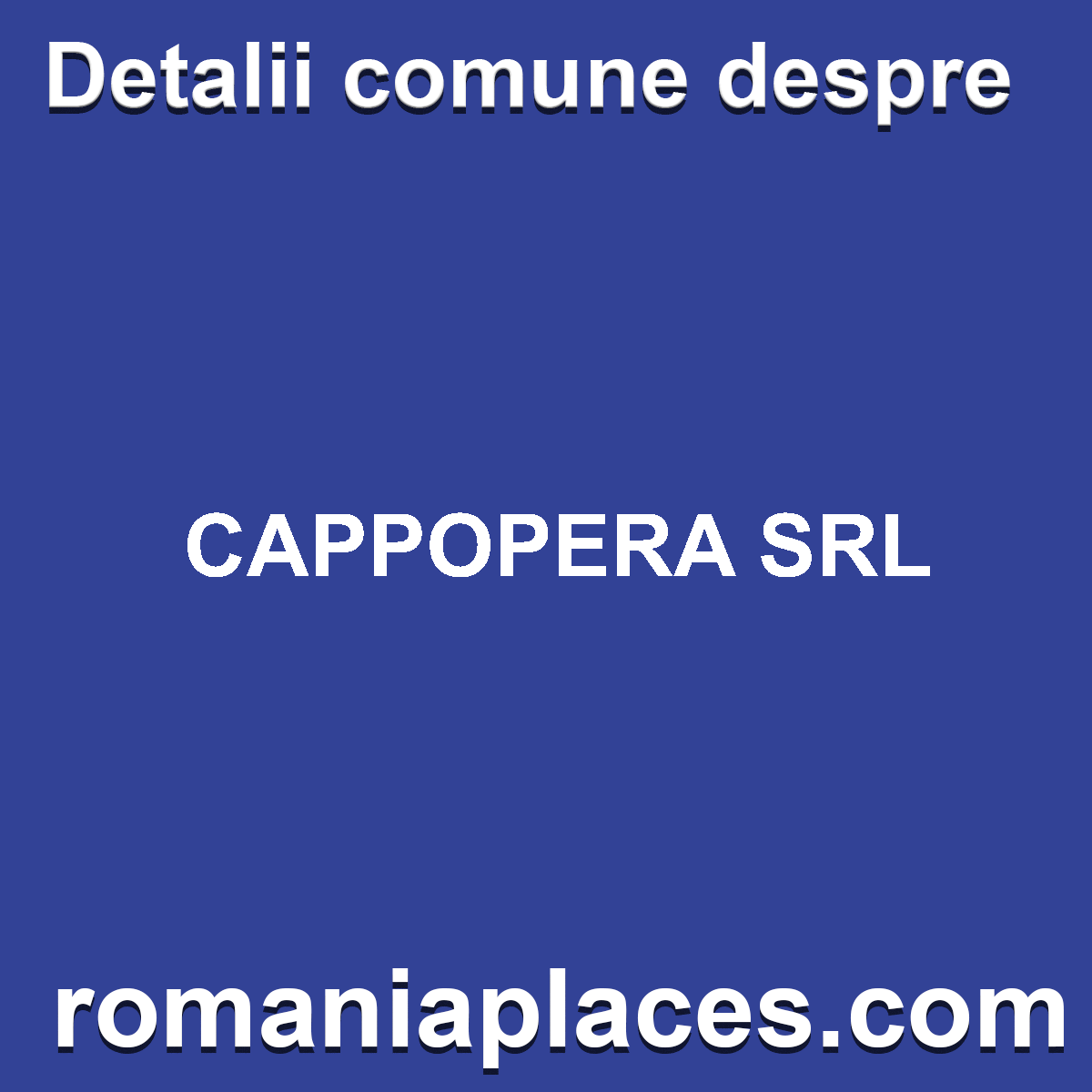CAPPOPERA SRL
