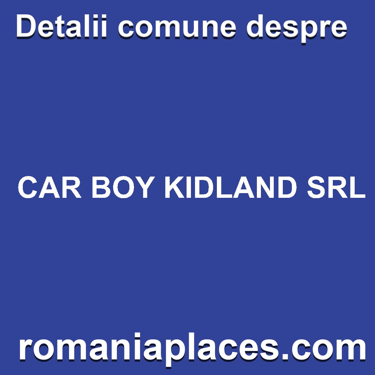 CAR BOY KIDLAND SRL