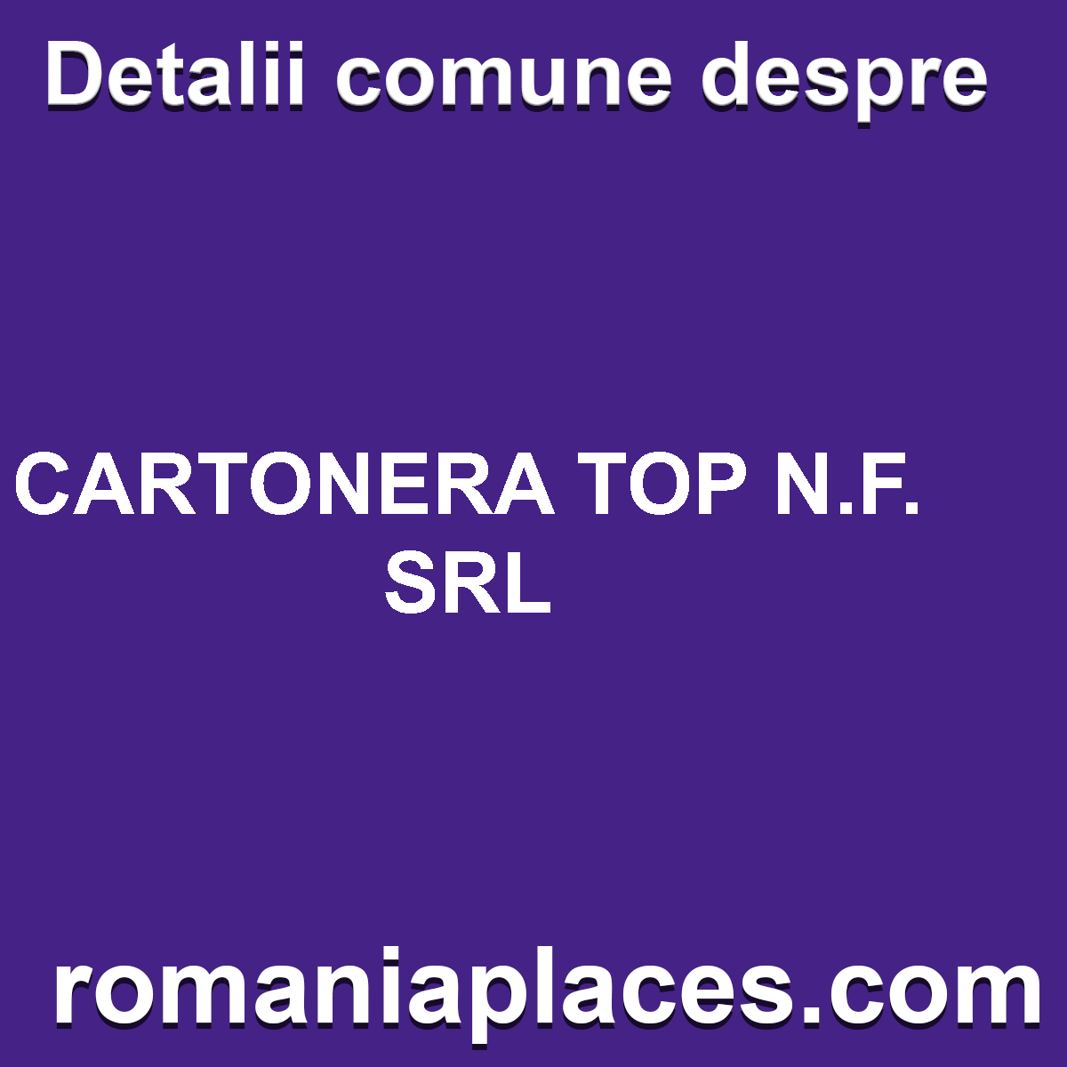 CARTONERA TOP N.F. SRL