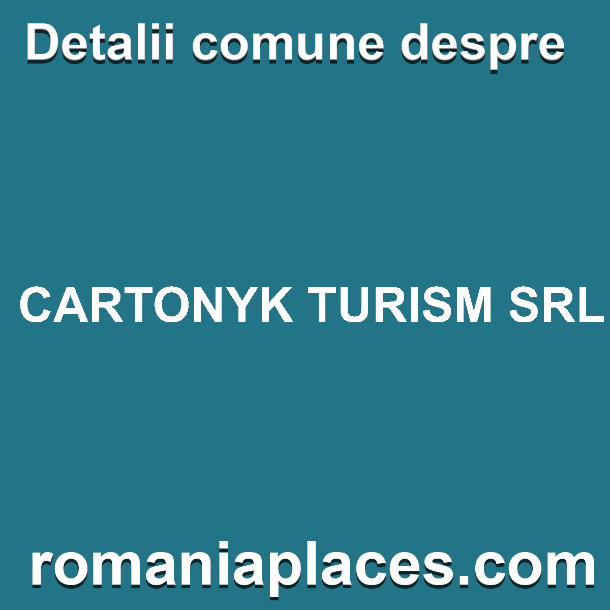 CARTONYK TURISM SRL