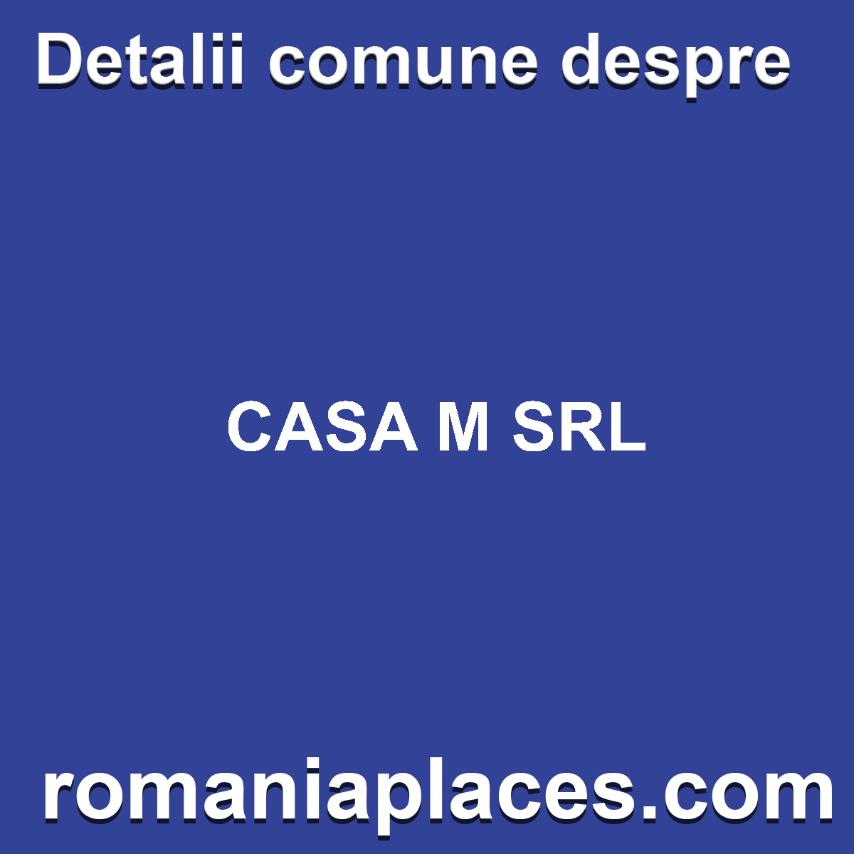 CASA M SRL