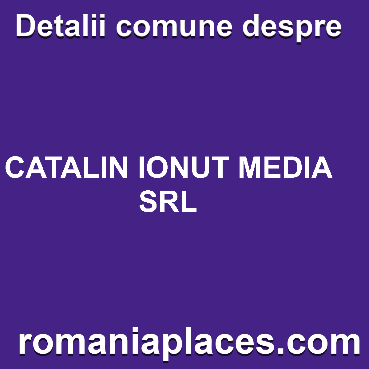 CATALIN IONUT MEDIA SRL