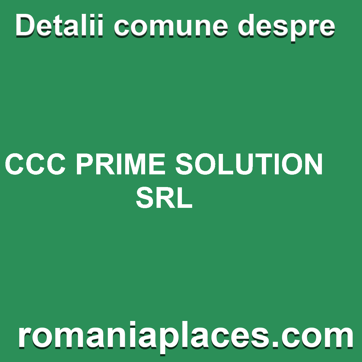 CCC PRIME SOLUTION SRL
