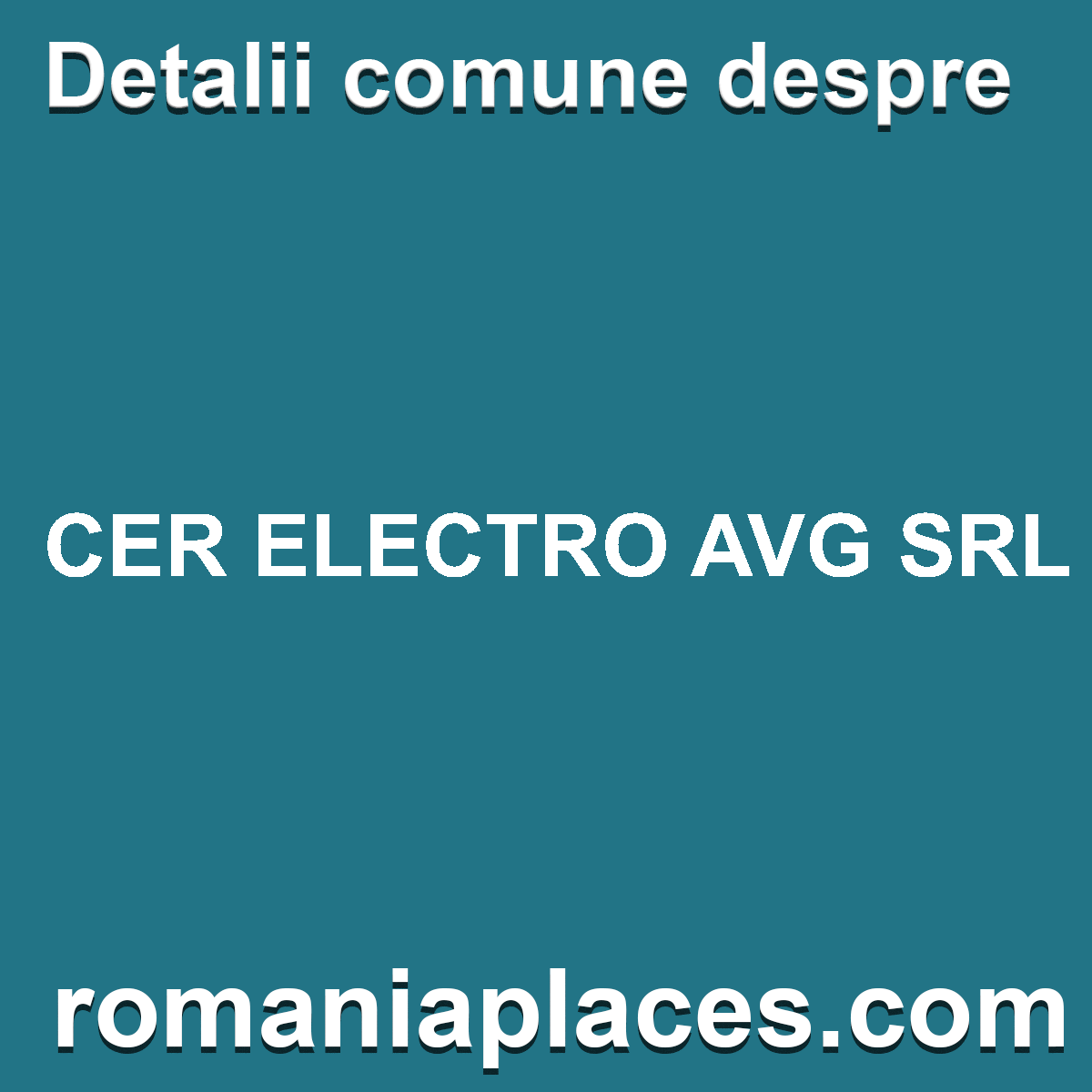 CER ELECTRO AVG SRL
