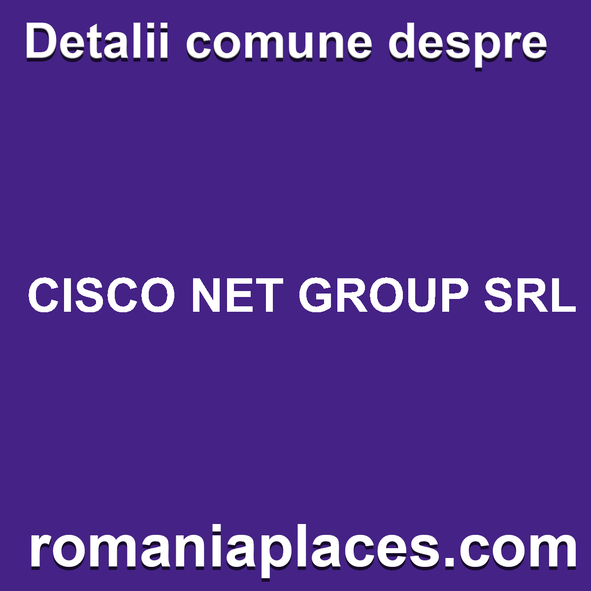CISCO NET GROUP SRL