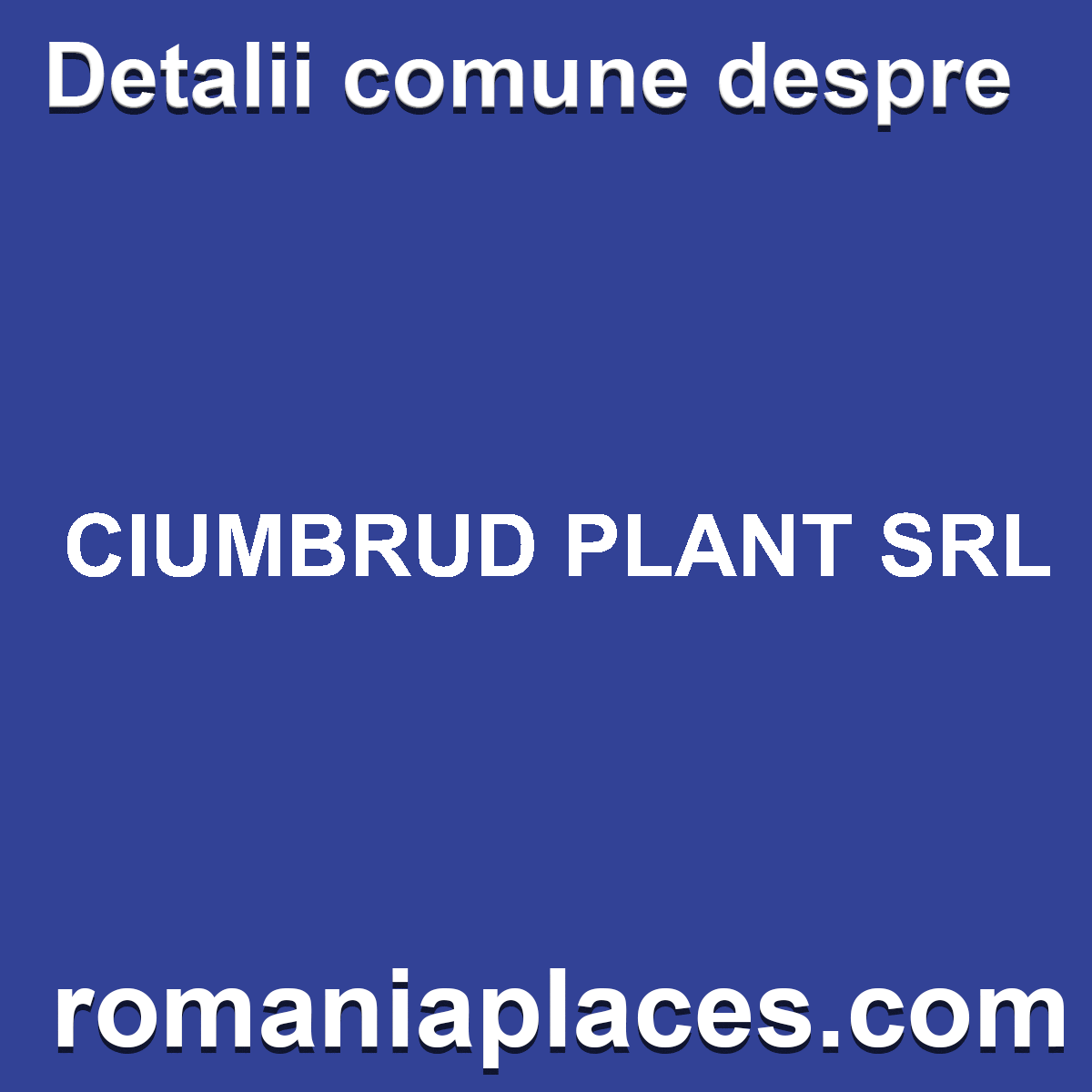 CIUMBRUD PLANT SRL