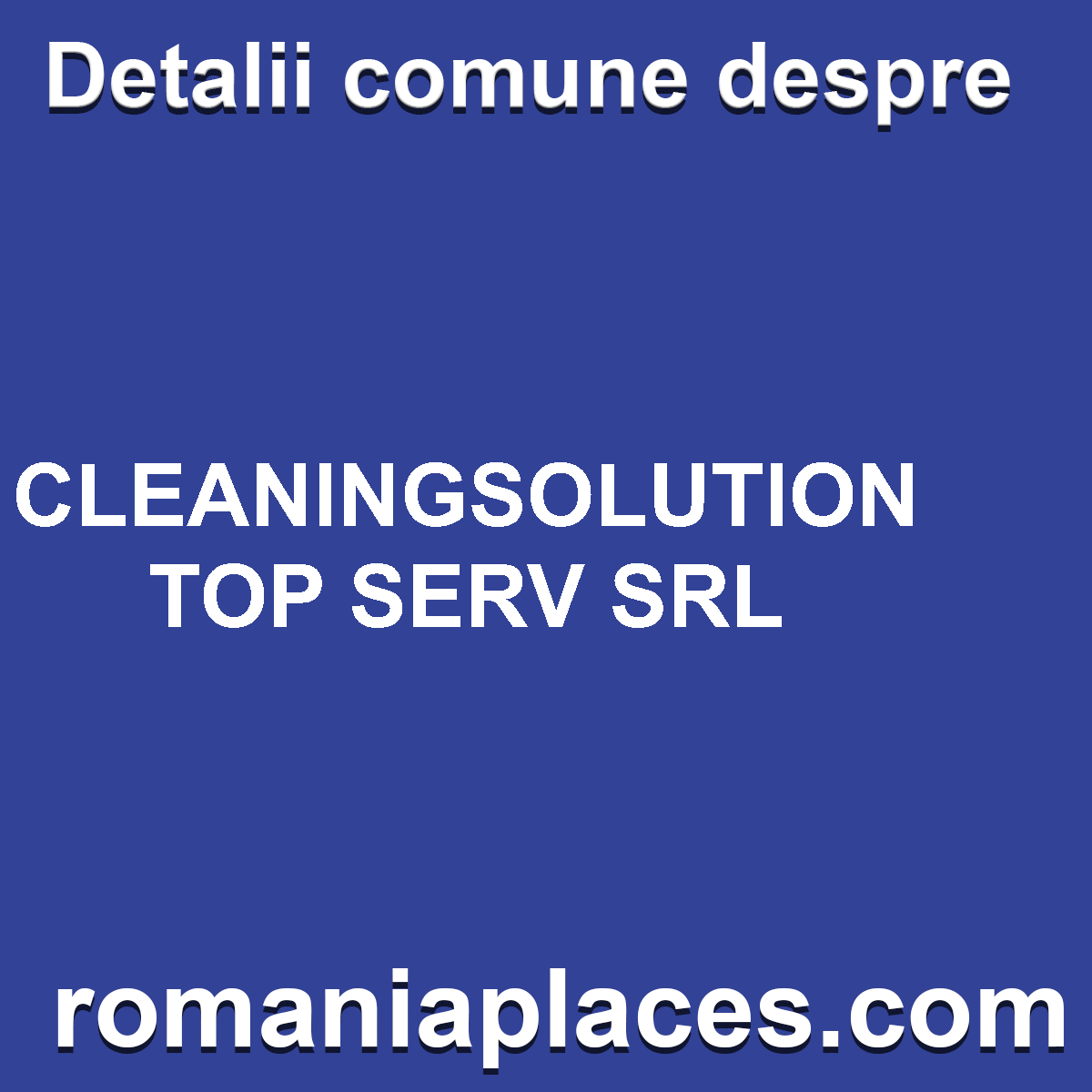 CLEANINGSOLUTION TOP SERV SRL
