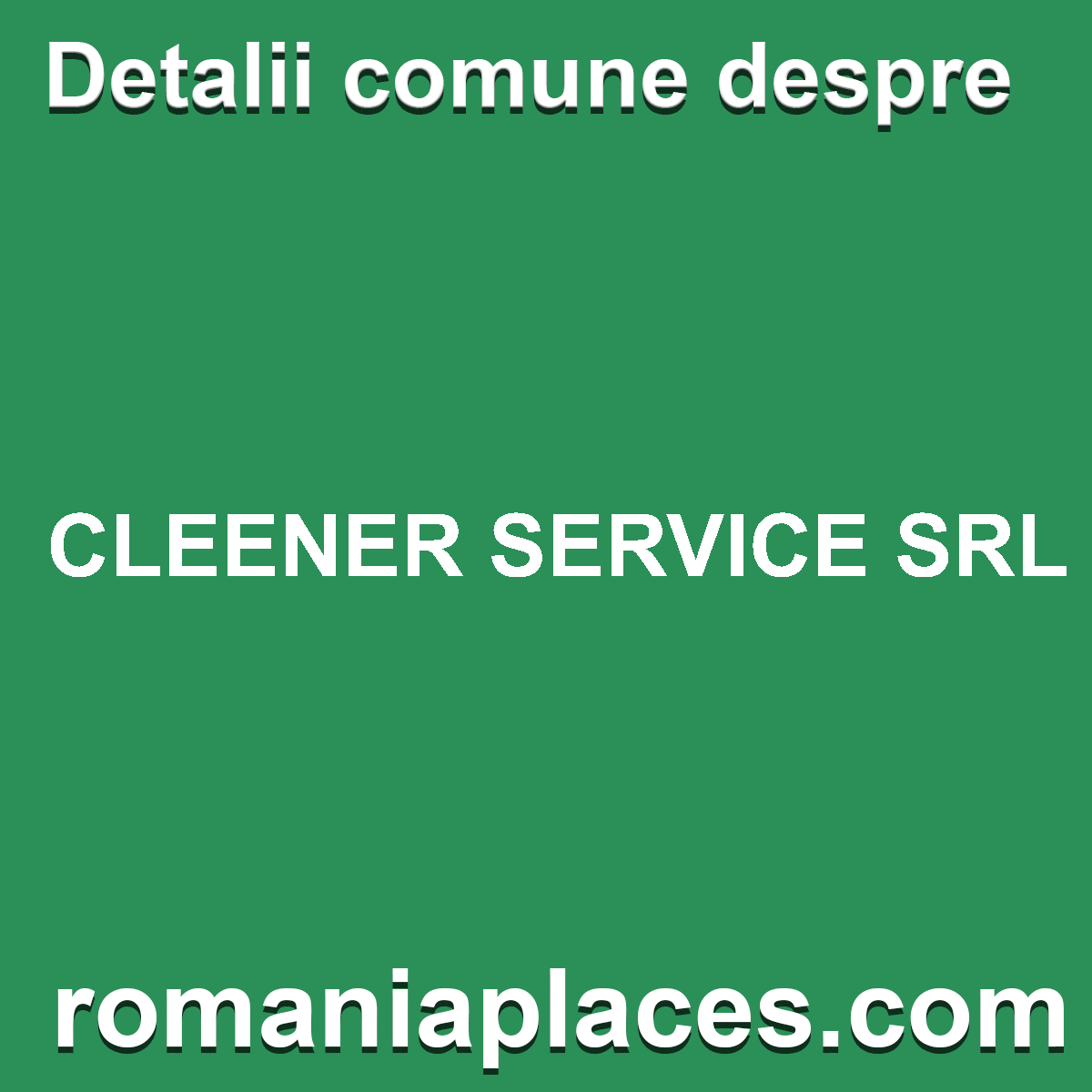 CLEENER SERVICE SRL