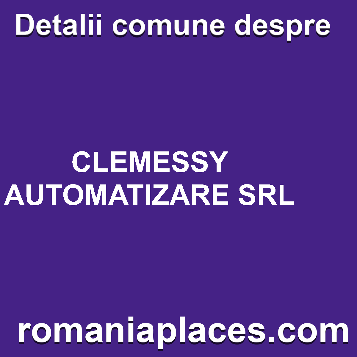 CLEMESSY AUTOMATIZARE SRL