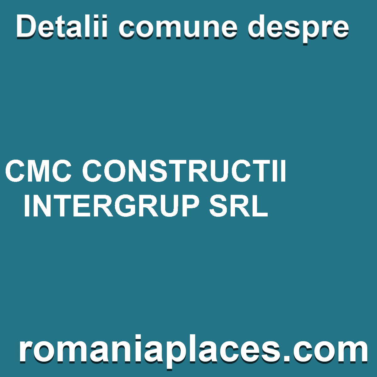 CMC CONSTRUCTII INTERGRUP SRL