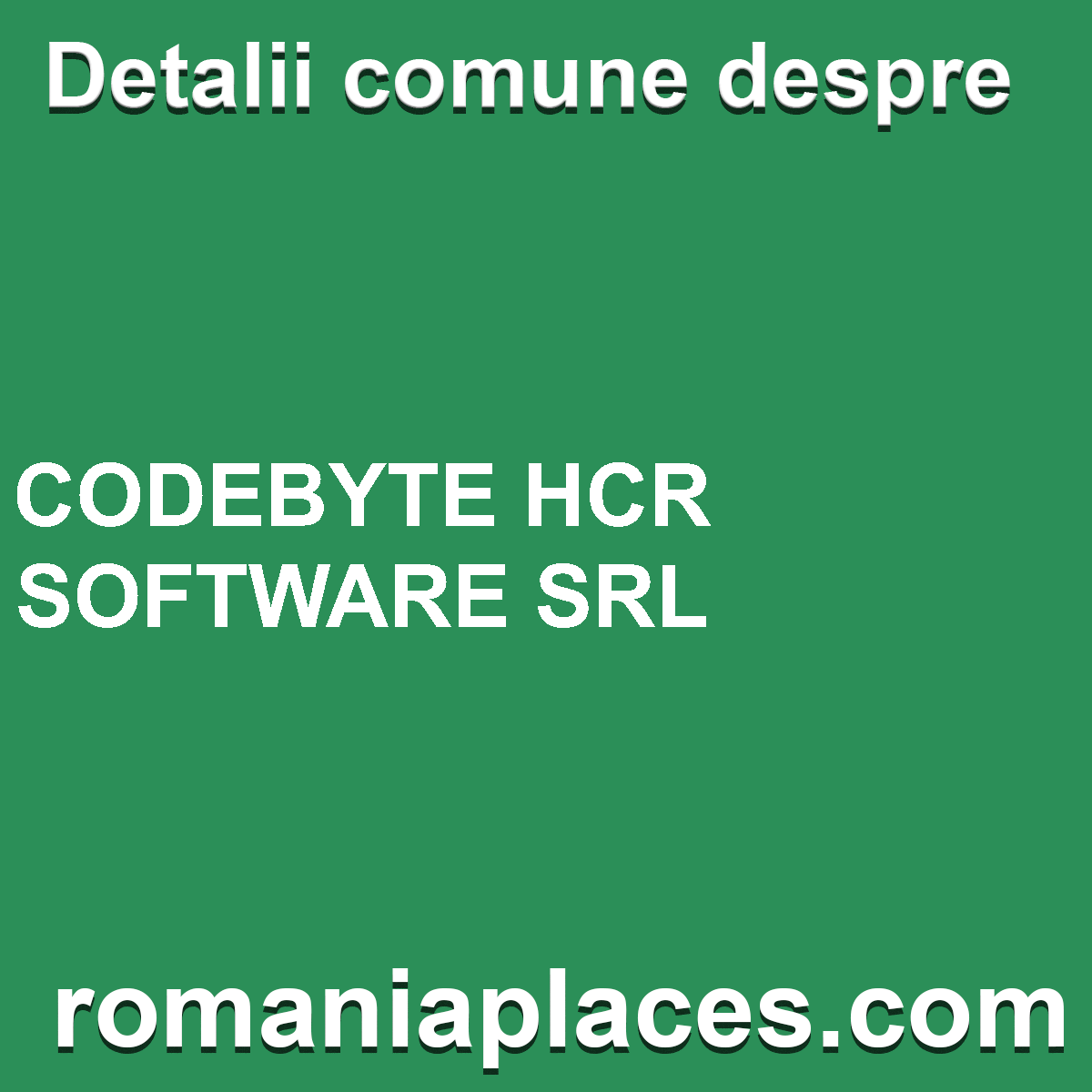 CODEBYTE HCR SOFTWARE SRL