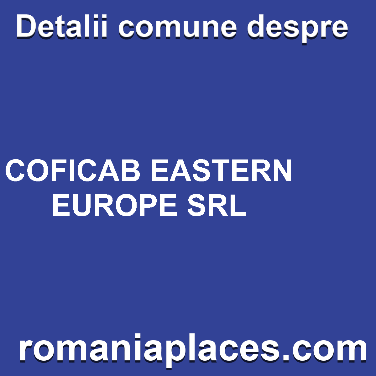 COFICAB EASTERN EUROPE SRL