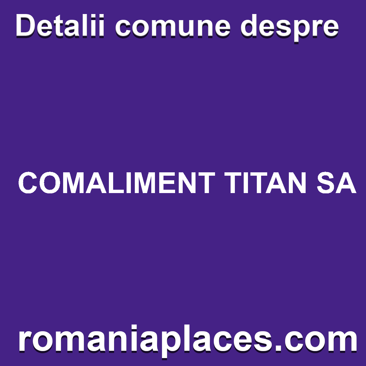 COMALIMENT TITAN SA