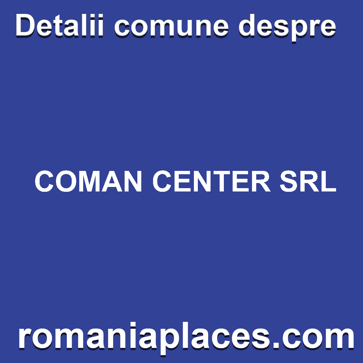 COMAN CENTER SRL