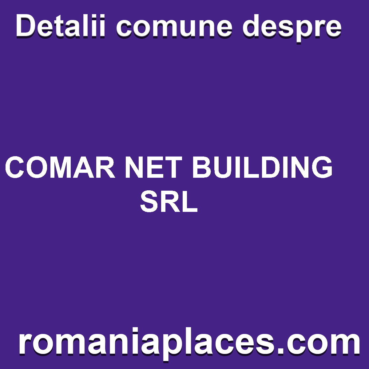 COMAR NET BUILDING SRL