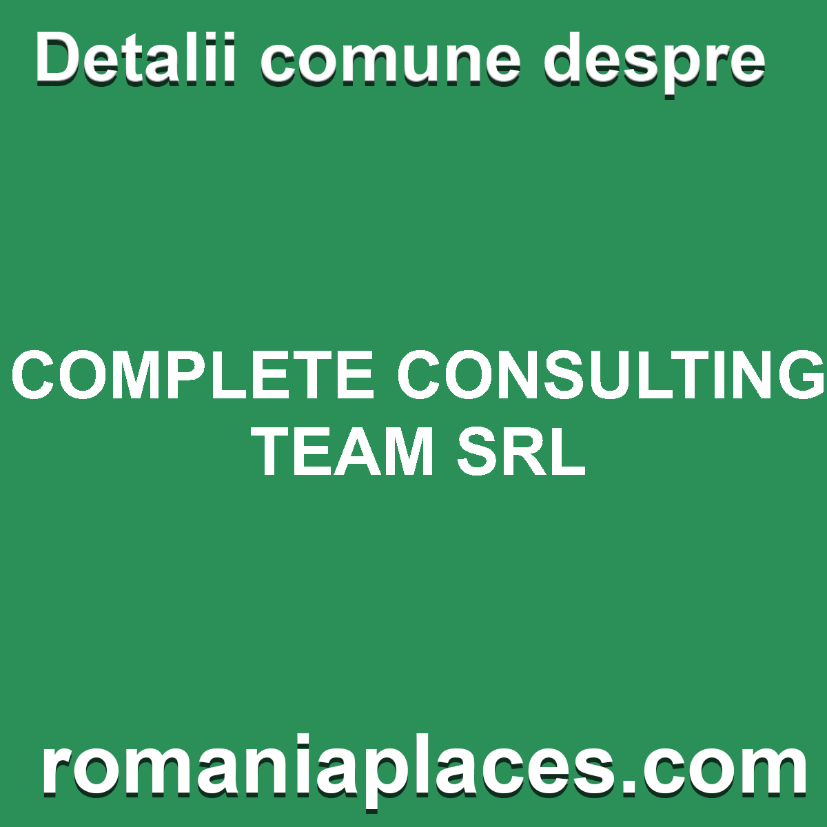 COMPLETE CONSULTING TEAM SRL