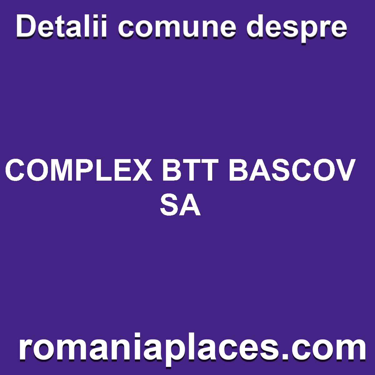 COMPLEX BTT BASCOV SA