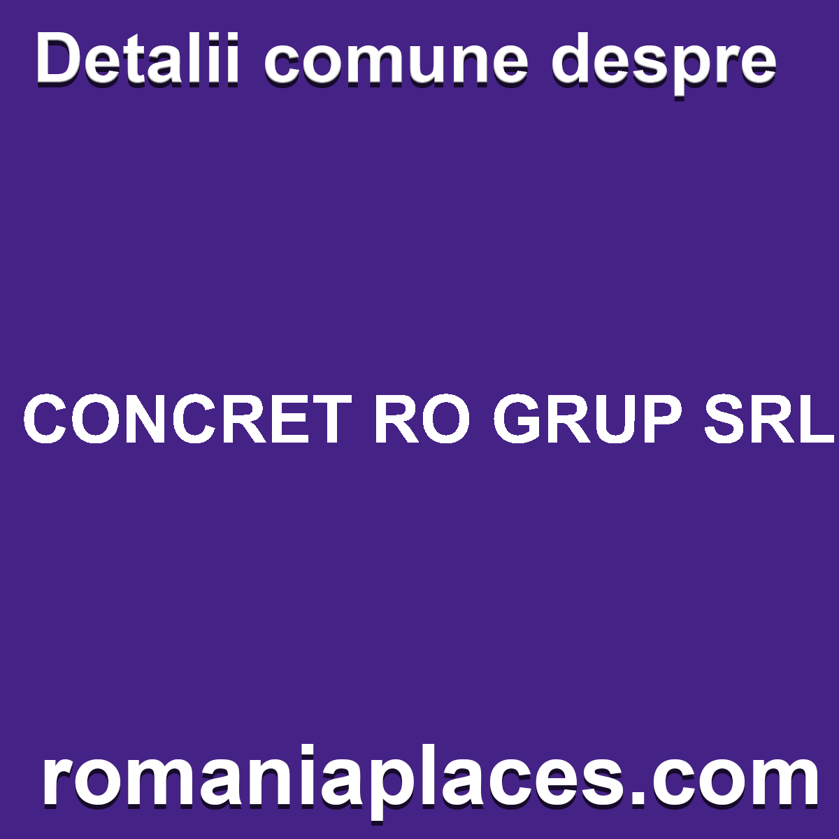 CONCRET RO GRUP SRL