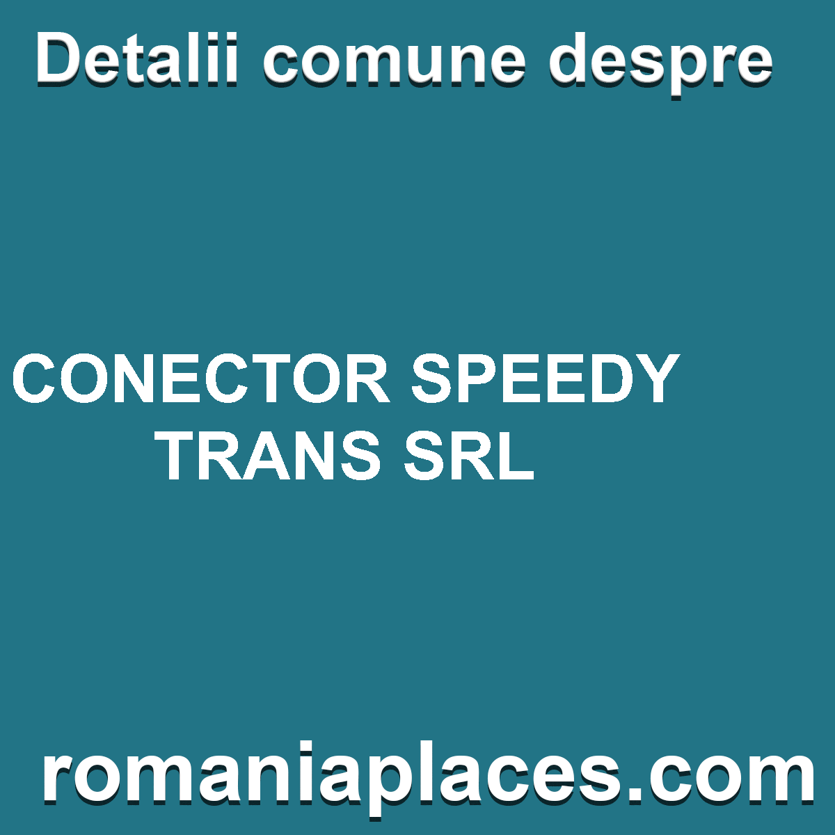 CONECTOR SPEEDY TRANS SRL