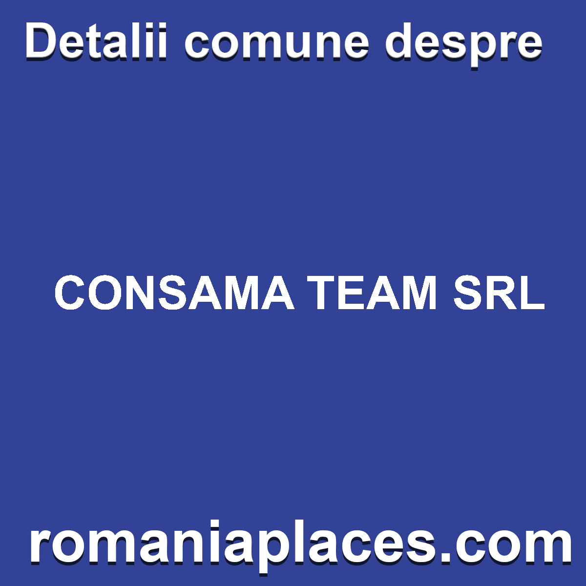 CONSAMA TEAM SRL