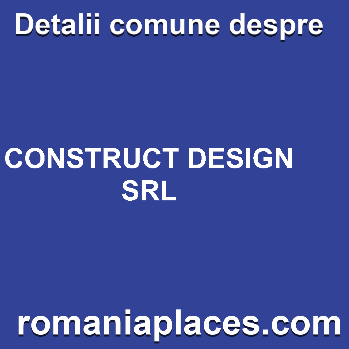 CONSTRUCT DESIGN SRL