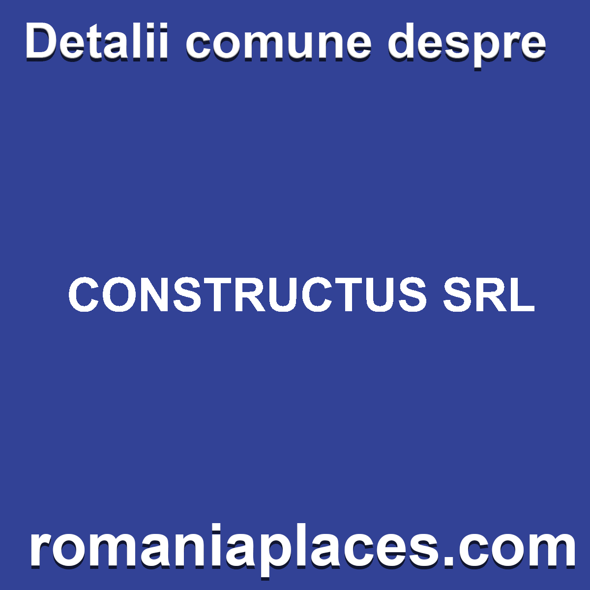 CONSTRUCTUS SRL