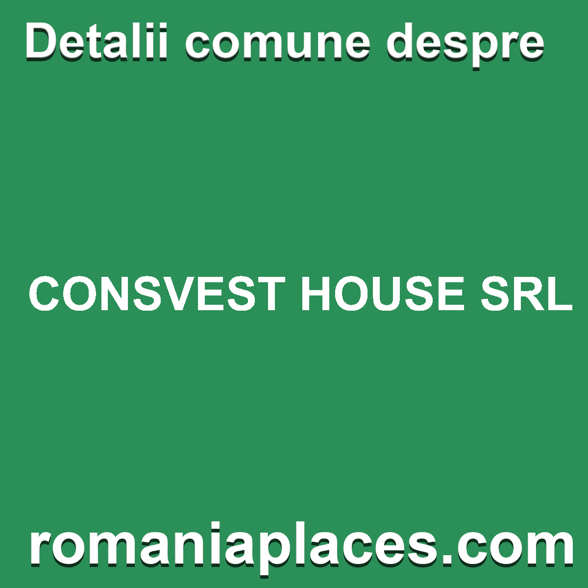 CONSVEST HOUSE SRL