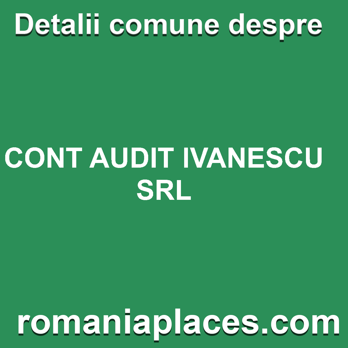 CONT AUDIT IVANESCU SRL