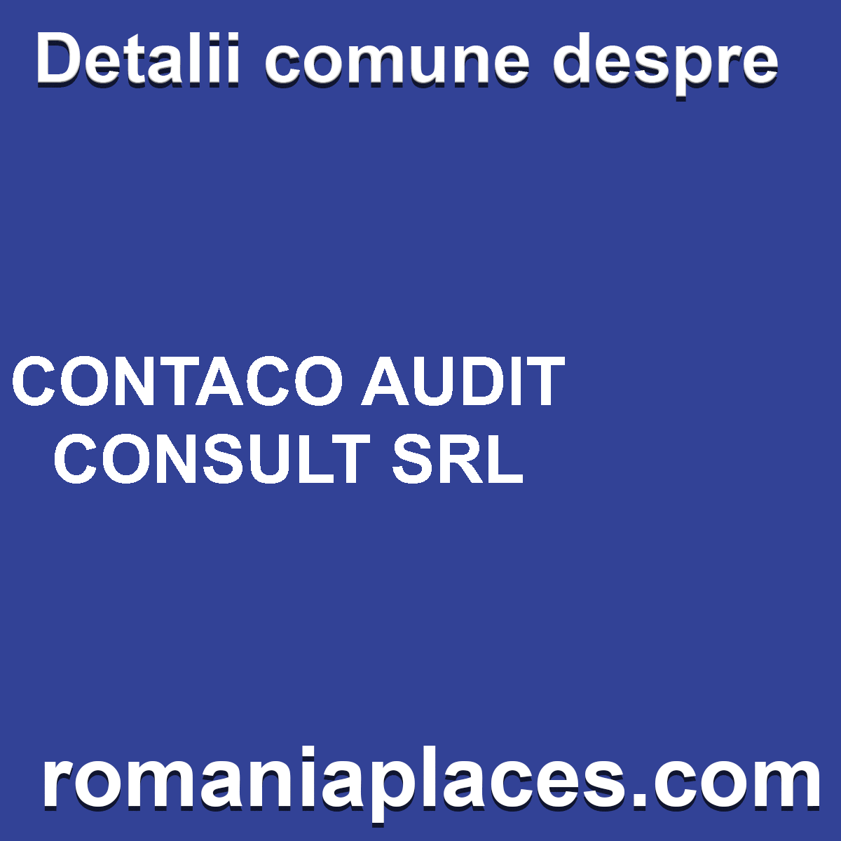 CONTACO AUDIT CONSULT SRL