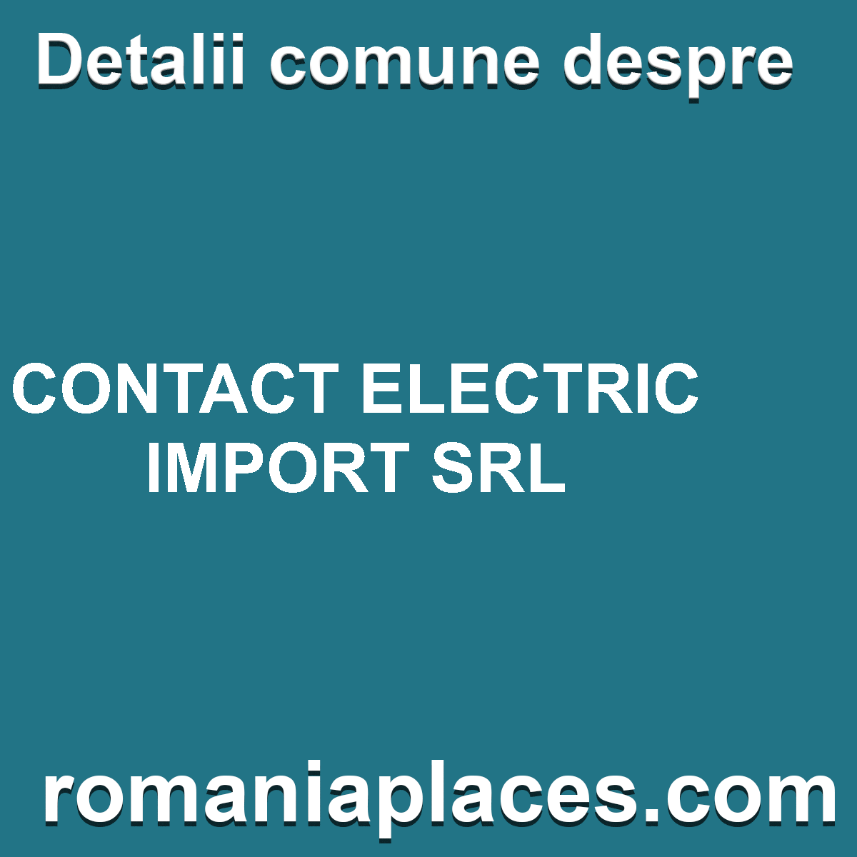 CONTACT ELECTRIC IMPORT SRL