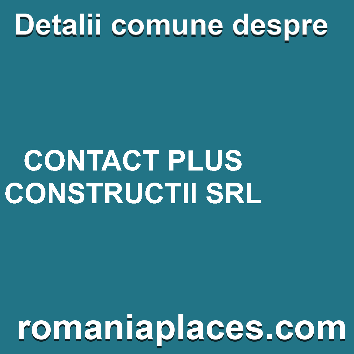 CONTACT PLUS CONSTRUCTII SRL