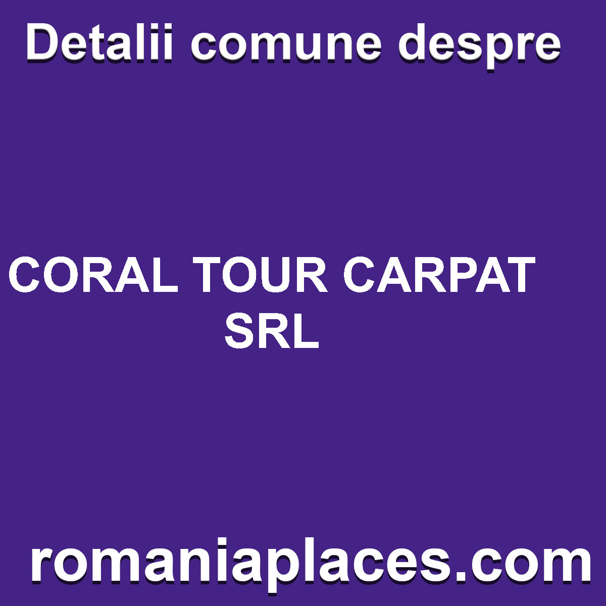 CORAL TOUR CARPAT SRL