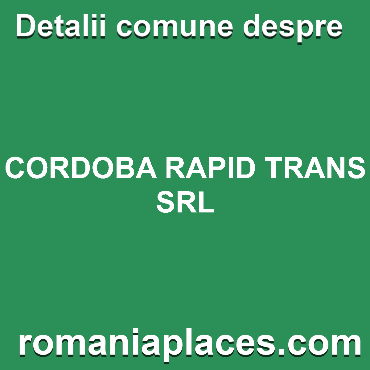 CORDOBA RAPID TRANS SRL