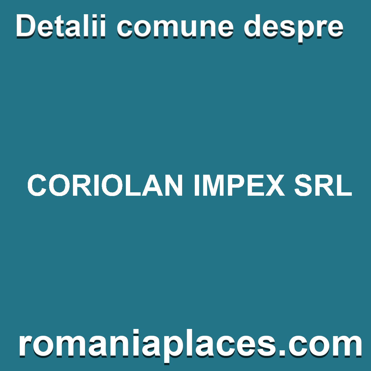 CORIOLAN IMPEX SRL