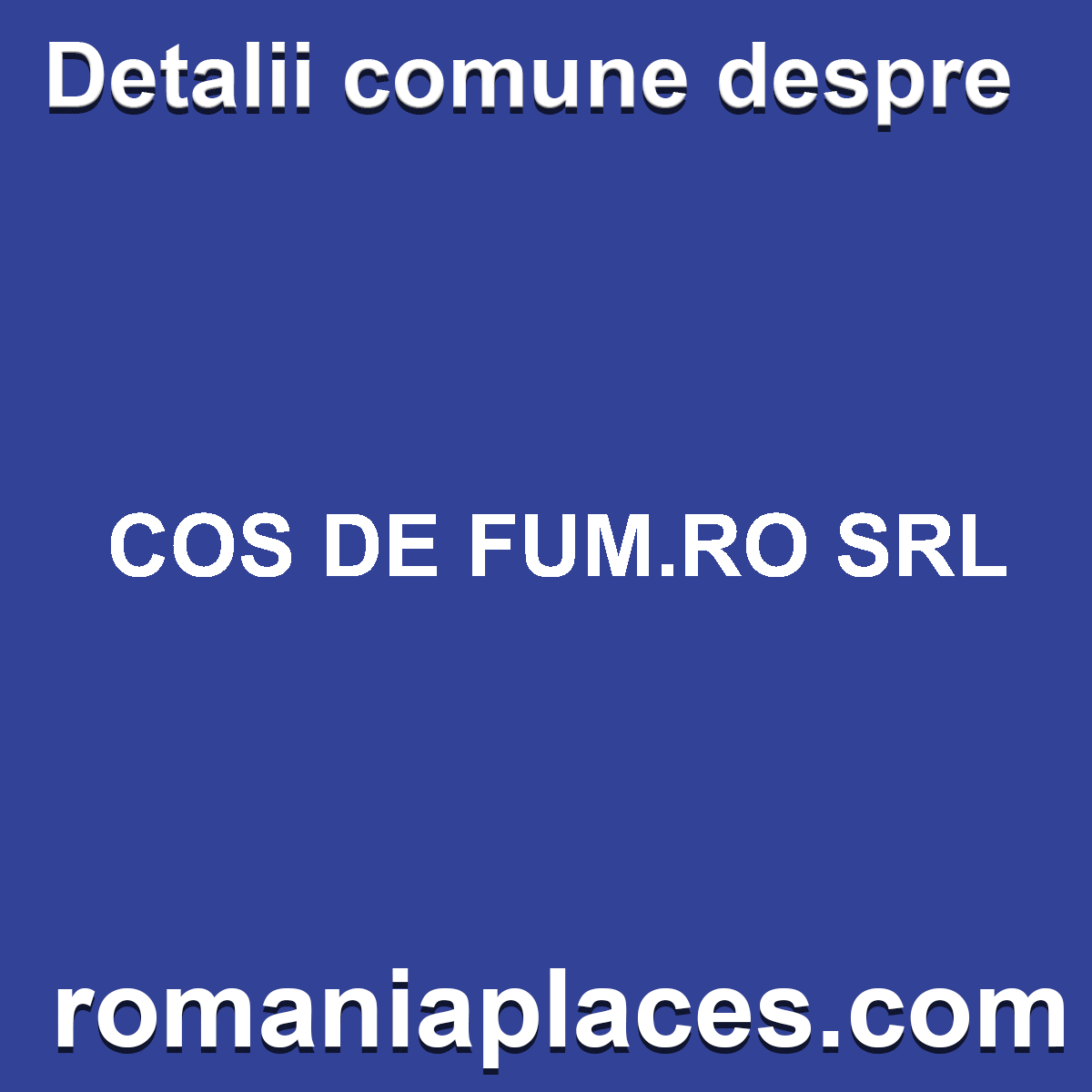 COS DE FUM.RO SRL