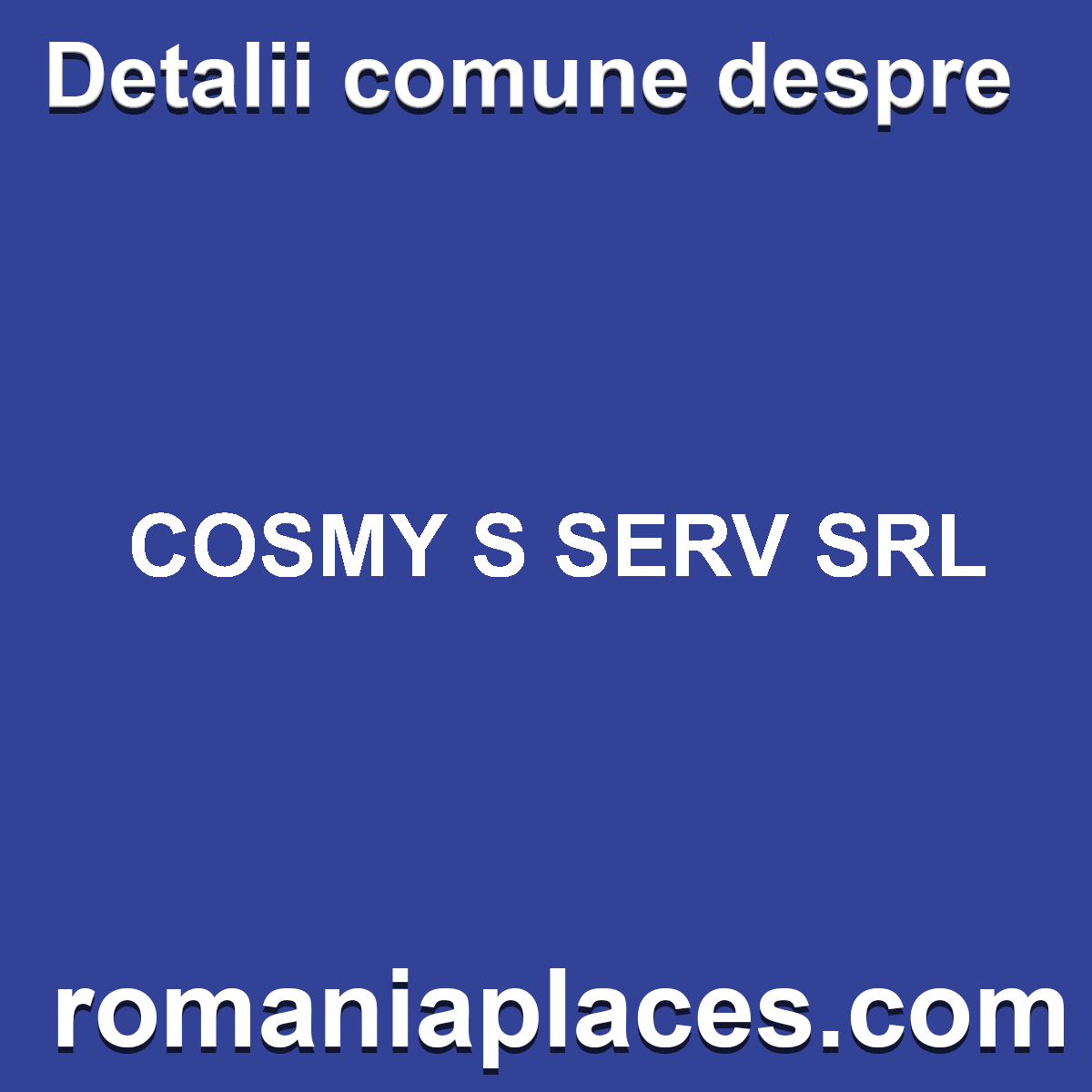 COSMY S SERV SRL